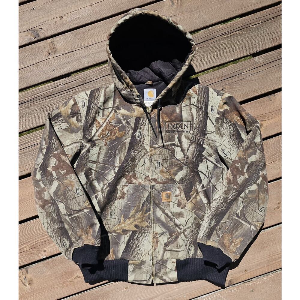 Vintage Carhartt Realtree Camo Jacket Men’s Small Hooded Workwear J143 CMO